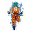 Naklejka na ścianę DRAGON BALL przemiana Goku w ssj blue 90 cm na 60 cm