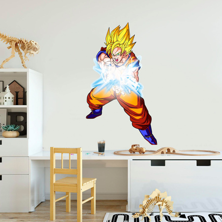 Naklejka na ścianę DRAGON BALL Goku atak 90 cm na 60 cm