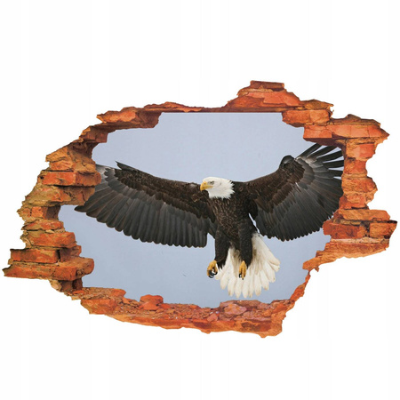 Naklejka na ścianę 3D Orzeł z rozpostartymi skrzydłami 90 cm na 60 cm 
